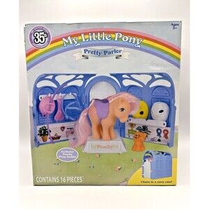 MY LITTLE PONY 35th Anniversary Collection Pretty Parlor Set w/ Peachy Pony 2018